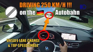 BMW M135i 250 KM/H TOP SPEED CHASE with BMW X5 on GERMAN AUTOBAHN [NO SPEED LIMIT - AUTOBAHN POV]