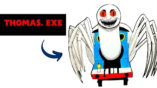 Cómo DIBUJAR a🚂THOMAS.EXE🕷️ (ARAÑA) How to DRAW SPIDER THOMAS.EXE