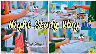 Night Study Vlog🌃| Productive Study Routine🌷| Study More | Study Vlog