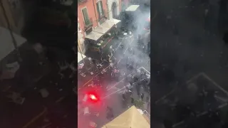 scontri polizia e tifosi tedeschi a napoli