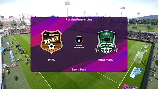 PES 2020 | Ural vs Krasnodar - Russia Premier League | 22/08/2020 | 1080p 60FPS