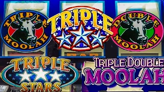 Classic Old School Triple Double MOOLAH and Triple Stars 3 Reel Slots