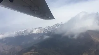 panoramic view from the small twin otter flight from lukla to kathmandu.
