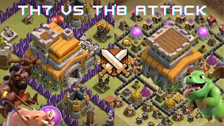 TH7 vs TH8 War attack strategy ll TH7 vs TH8