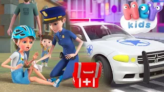 Poliția 👮 Cantec pentru copii cu mașini de poliție - HeyKids