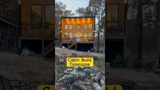 Cabin build Timelapse #shorts #success #cabin #timelapse #vlog #diy #tiktok #airbnb #viral