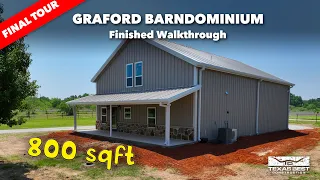 800 sqft. Graford Barndominium Home Tour | Texas Best Construction