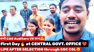 First day🔥 at CENTRAL GOVT. OFFICE❤️ Life after SSC CGL SELECTION😄 AUDITORS CAG🤗 #cgl #ssccgl #ssc