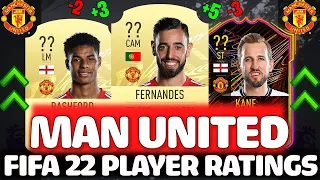 FIFA 22 | MANCHESTER UNITED PLAYER RATINGS PREDICTIONS!! FT. FERNANDES, RASHFORD, KANE ETC (FIFA 22)