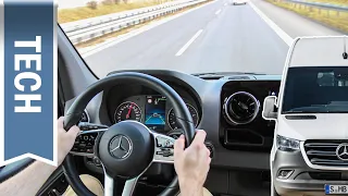 Assistenzsysteme im Mercedes Benz Sprinter im Test: Distronic, Seitenwindassistent, Lenkassistent