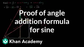 Proof of angle addition formula for sine | Trigonometry | Khan Academy