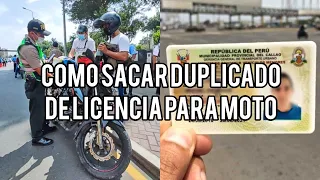 ¿CÓMO SACAR DUPLICADO DE LICENCIA PARA MOTO? (EN CASO DE PERDIDA O ROBO)