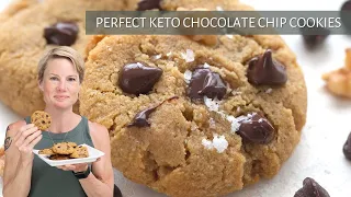 How to make PERFECT KETO Chocolate Chip Cookies | THICK and CHEWY!