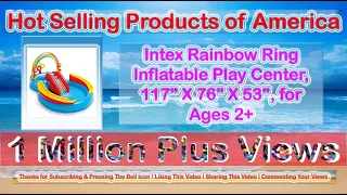 Intex Rainbow Ring Inflatable Play Center, 117" X 76" X 53", for Ages 2+