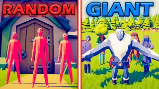 GIANT UNITS TEAM vs RANDOM UNITS TEAM - Totally Accurate Battle Simulator | TABS