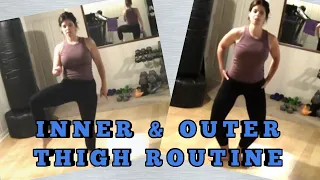 LOSE WEIGHT & TONE, INNER & OUTER THIGH WORKOUT (No Equipment) 15 MINUTES