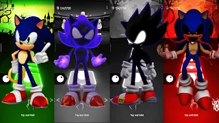 Sonic VS Dark Sonic X2 VS Sonic EXE Tiles Hop EDM Rush