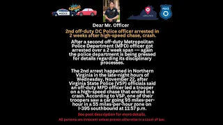 2nd off duty DC Cop Arrested After High-Speed Collision. #shorts #fypシ#subscribe #youtube #cops #law