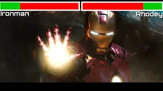 Ironman Vs Rhodey (War Machine) With HealthBars HD [Party Fight] (Ironman 2)