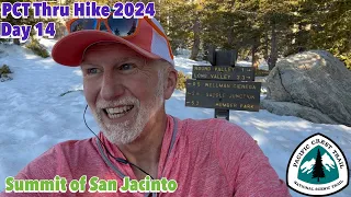 Day 14 | San Jacinto Summit on a snow covered trail | Pacific Crest Trail 2024 Thru-Hike