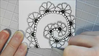 Zentangle Pattern Henna Drum: Easy Zentangle Tutorial - TANGLED TALK #1