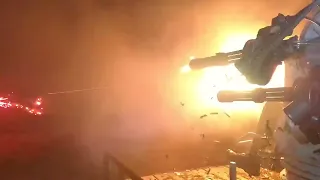 INSANE Dillon Aero QUAD Minigun Night Shoot 12,000 Rounds Per Min