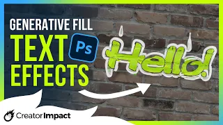 Create TEXT EFFECTS with Photoshop's Generative Fill