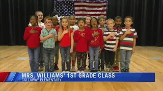 The Daily Pledge: Mrs. Williams' 1st Grade Class