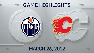 NHL Highlights | Oilers vs. Flames - Mar. 26, 2022