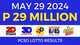 Lotto Result Today 9pm May 29 2024 | PCSO Complete