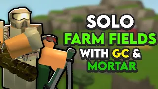 Solo Farm Fields With Mortar and Golden Commando - Roblox Tower Battles