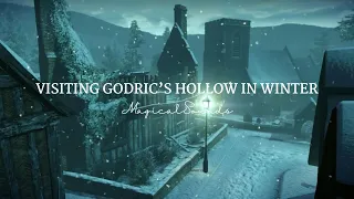 Walking through Godric's Hollow in winter