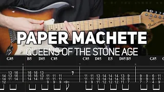 Queens Of The Stone Age - Paper Machete (Guitar lesson with TAB)