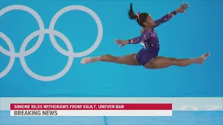 Simone Biles withdraws from Olympic vault, uneven bars finals