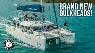 HURRICANE DAMAGED CATAMARAN REBUILD COMPLETE AFTER 4 YEARS!!  (Episode 141)