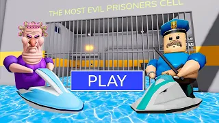 NEW WATER COP AND GRUMPY GRAN BARRY'S PRISON RUN! New Scary Obby (#Roblox)