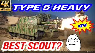 Type 5 Heavy: Best Scout | 13.6k Blocked - WOT Replays 4K HD