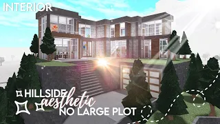 ROBLOX | Bloxburg: Modern Aesthetic Family Hillside House /2- story No Large Plot | Build & Tour