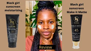 Watch this before you buy: Black Girl Sunscreen Moisturizing vs Make it Matte Review ⎸On oily Skin