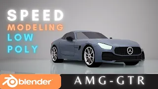 LOW POLY 3D car in Blender ❗️MERCEDES AMG GT-R