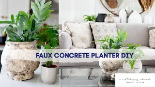 How to Make a Faux Concrete Planter DIY