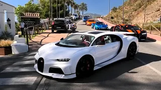 The Hypercars Invasion in Marbella is insane! 2X Chiron Super Sport, Sian Roadster, Monza SP2