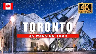 4K Toronto Walk: Insane Views of Toronto in Winter!  Snow Walking Tour UofT, Bloor Yonge Yorkville