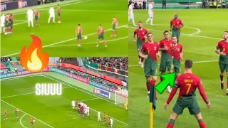 🔥Crazy Ronaldo scores freekick and SIUUU celebration with Portugal fans. Portugal vs Liechtenstein