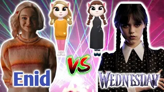 My Talking Angela 2/// 💃💃 Enid Vs Wednesday 👠👠 and Angela 2//😍😍 New Update Gameplay