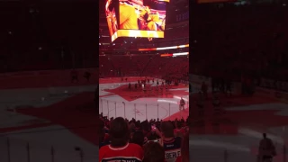 Edmonton Oilers Fans sing O'Canada NHL Playoffs 2017