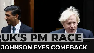 The race to be UK's prime minister begins, Johnson eyes comeback