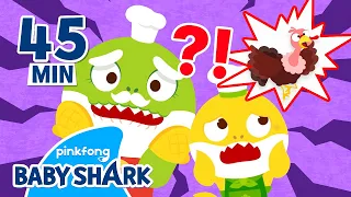 Baby Shark's Thanksgiving Turkey is GONE?! | +Compilation | Songs and Stories | Baby Shark Official