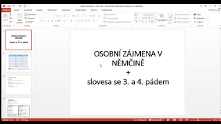 NJ 9. ročník: osobní zájmena v němčině + slovesa se 3. a 4. pádem