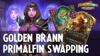 GOLDEN BRANN PRIMALFIN SWAPPING ft. Jandice | Hearthstone Battlegrounds (20.4)